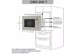 Pinnacle Combo microwave-oven 0.8 cu.ft - stainless